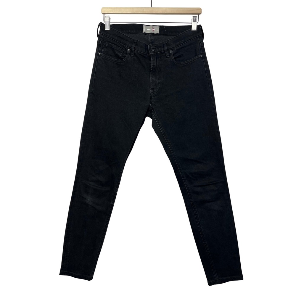 Everlane The Curvy Authentic Stretch High Rise Black Skinny Jeans 27 Regular